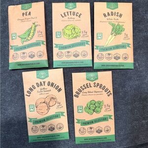 Premium Seed Packets - Green